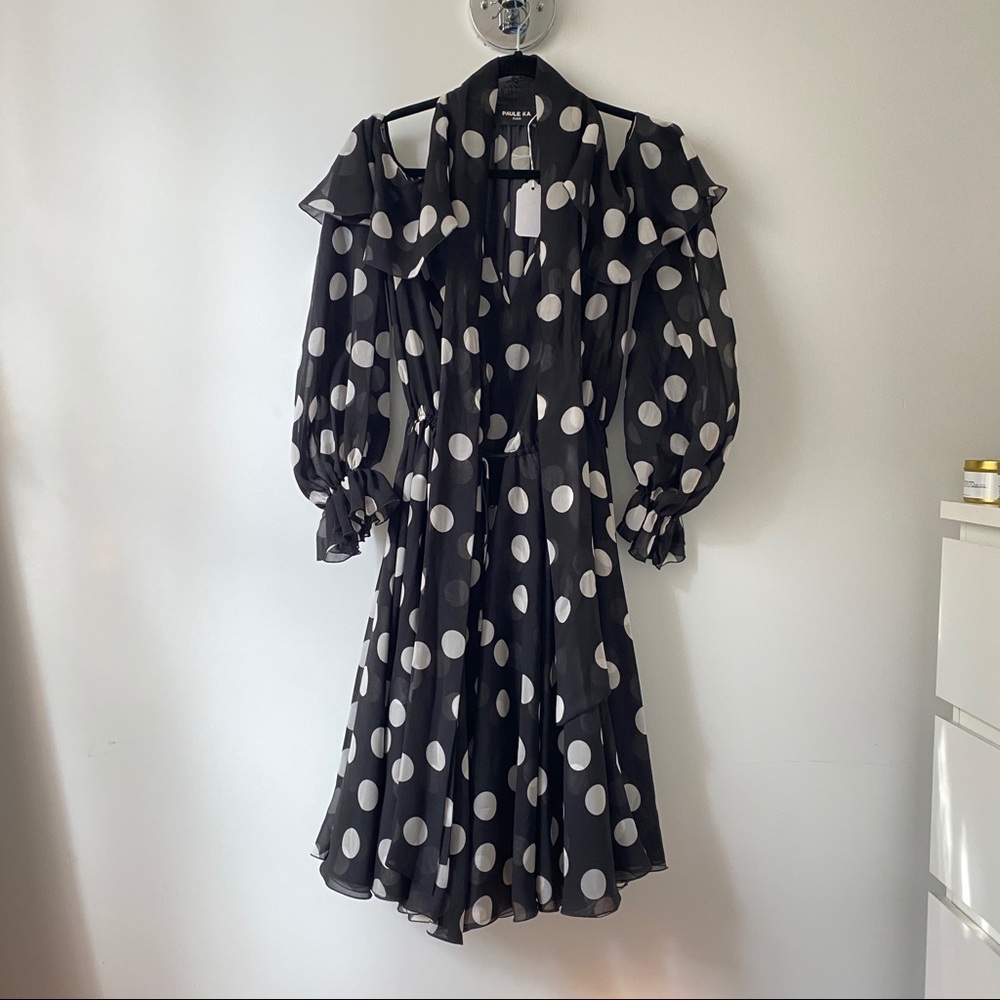 PAULE KA SS20 Oversized Polka Dot Print Dress